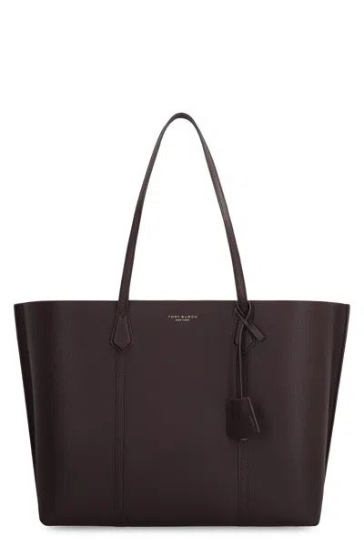 Tory Burch Perry Leather Tote In Albarossa