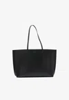 Tory Burch Large Perry Leather Tote Bag In Black