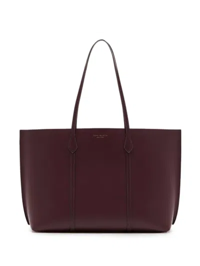 Tory Burch Perry Leather Tote Bag In Black