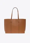 Tory Burch Perry Leather Tote Bag In Brown