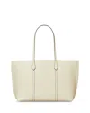 Tory Burch Perry Leather Tote In White