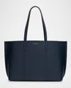 Tory Burch Perry Leather Triple Compartment Tote In Blue