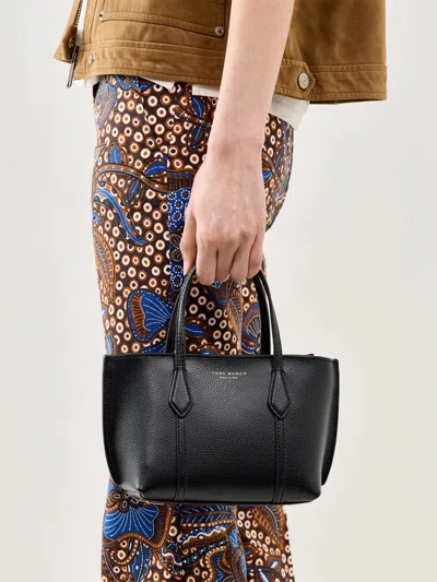 Tory Burch Perry Mini Tote Bag In Black