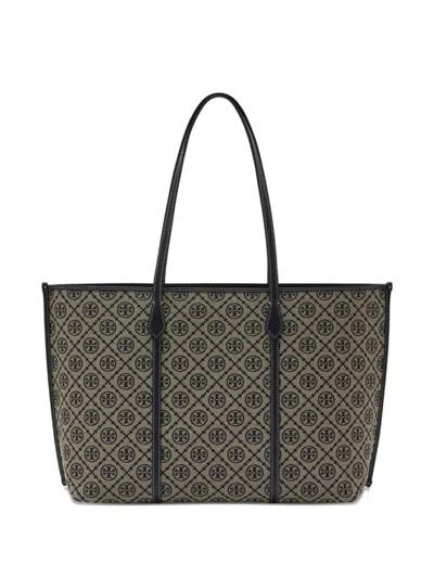 Tory Burch Perry Monogram Tote In Blue