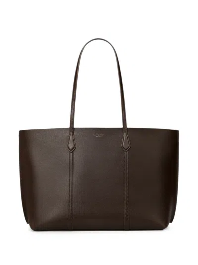 Tory Burch Bordeaux Cow Leather Cotton Shoulder Bags In Burgundy