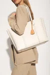 Tory Burch Perry Medium Leather Tote In White