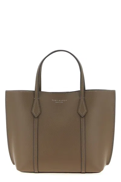 Tory Burch Brown Cow Leather Shoulder Bag In Gray