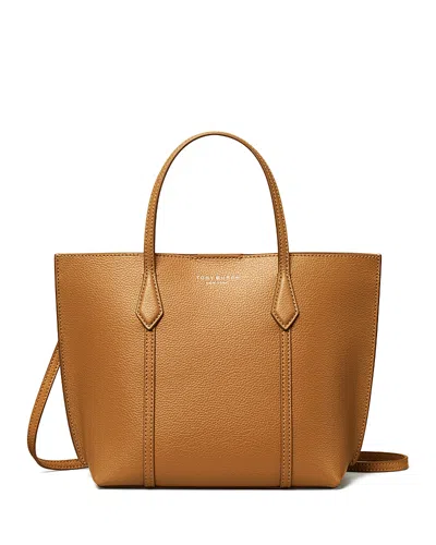 Tory Burch Perry Small Leather Crossbody Tote In Brown
