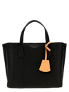 Tory Burch Shopping Perry Small In Pelle Martellata Color In 黑色的
