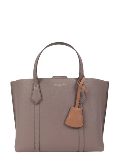 Tory Burch Shopping Bag Perry Small In Taupe