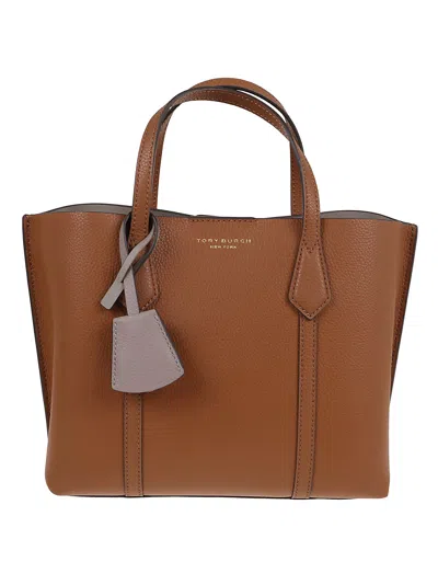 Tory Burch Perry Small Triple-compartment Tote In Brown