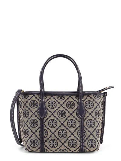 Tory Burch Perry T Monogram Mini Tote Bag In Blue
