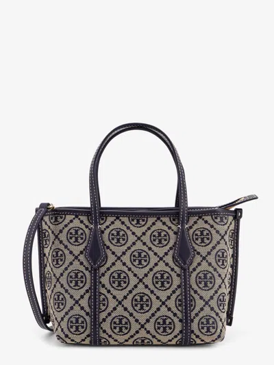 Tory Burch Perry T Monogram Mini Tote Bag In Blue