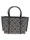 Tory Burch Perry Monogram Tote Bag In Blue