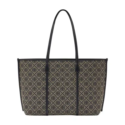 Tory Burch Perry T-monogram Shopper Bag In Blue