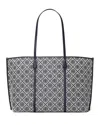 Tory Burch Perry T Monogram Tote In Blue