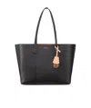 Tory Burch Perry Triple-compartment Tote Handbag In Black