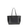 Tory Burch Black Cow Leather Cotton Shoulder Bag In Black