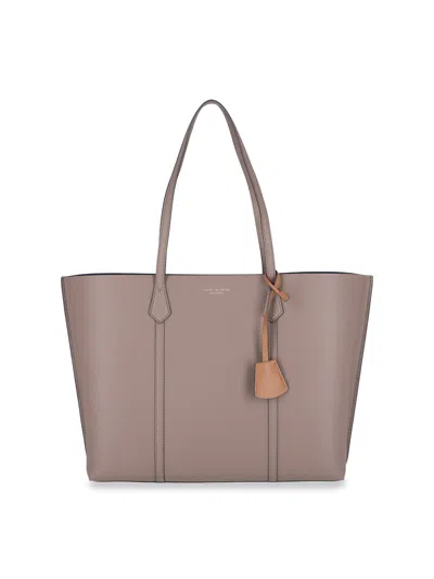Tory Burch Perry Triple Compartment Tote Clam Shell In Taupe