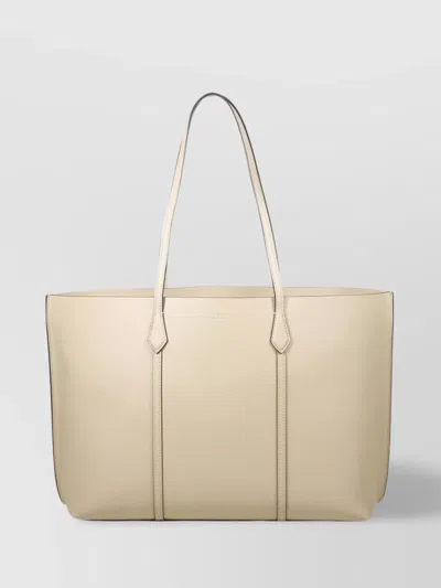 Tory Burch Perry Tote Double Handles Contrast Trim
