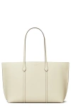 Tory Burch Perry Triple Compartment Leather Tote In White