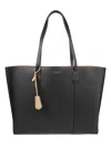 Tory Burch Perry Triple-compartment Tote Handbag In Black