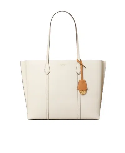Tory Burch Perry Triple-compartment Tote Bag In White