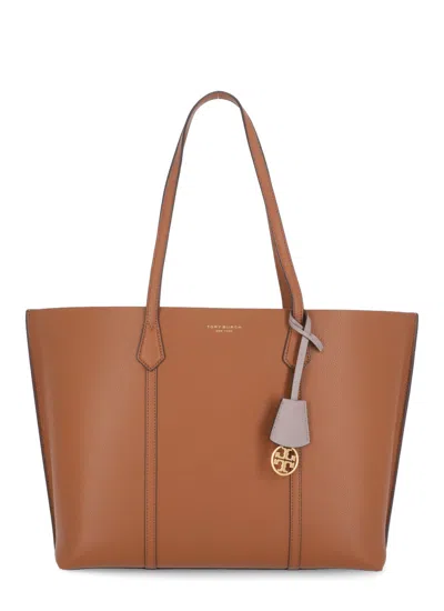 Tory Burch Perry Triple Tote Shopping Bag In Brown