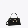 Tory Burch Petite Lee Radziwill Leather Top Handle Bag In Black