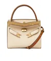 Tory Burch Lee Radziwill Petite Double Top-handle Bag In Nude