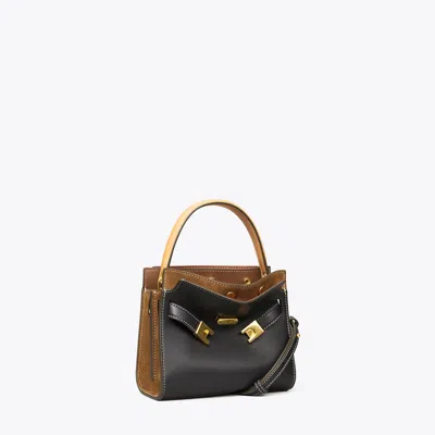 Tory Burch Petite Lee Radziwill Double Bag In Black