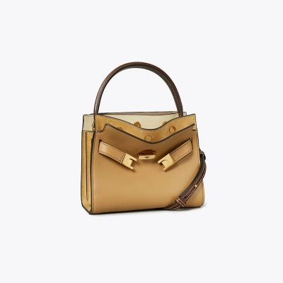Tory Burch Petite Lee Radziwill Double Bag In Brown