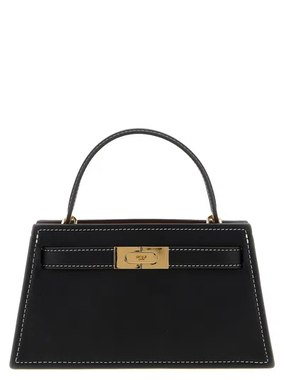 Tory Burch 'petite Lee Radziwill' Handbag In Black