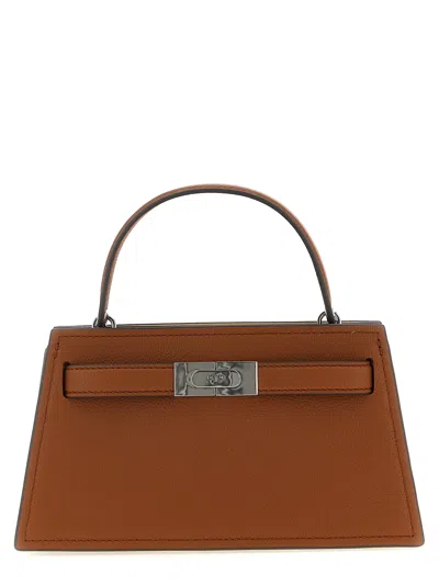 Tory Burch 'petite Lee Radziwill' Handbag In Brown