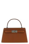Tory Burch Mini Lee Radziwill Leather Top-handle Handbag In Brown