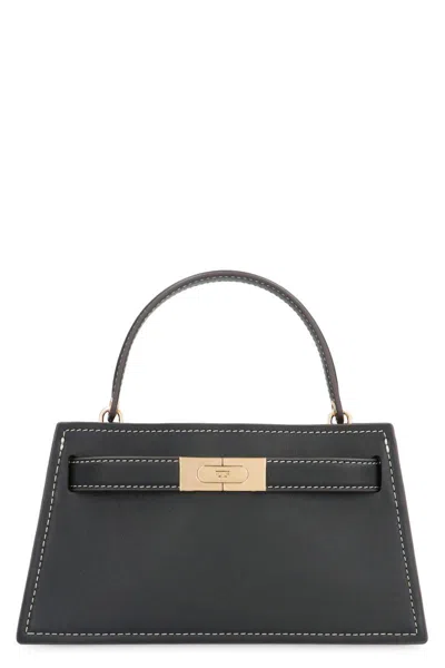 Tory Burch Petite Lee Radziwill Leather Bag In Black