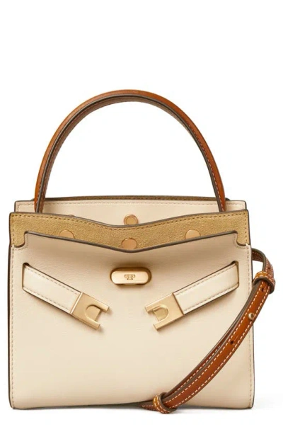 Tory Burch Petite Lee Radziwill Leather Bag In New Cream