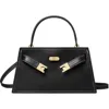 Tory Burch Petite Lee Radziwill Leather Top Handle Bag In Black