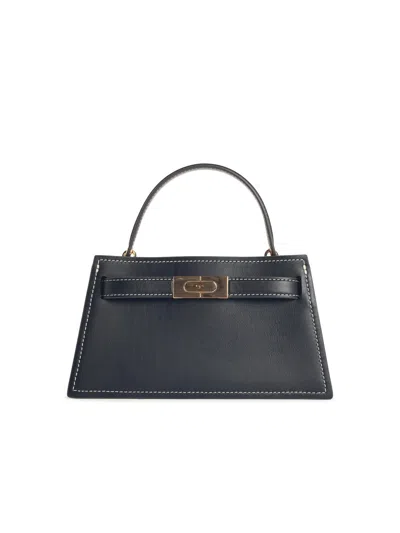 Tory Burch 'petite Lee Radziwill' Mini Bag In Black Lear In Pattern