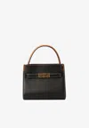 Tory Burch Petite Lee Radziwill Top Handle Bag In Black