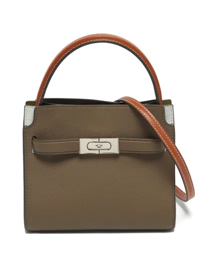 Pre-owned Tory Burch Petite Lee Radziwill Two-way Handbag In Brown