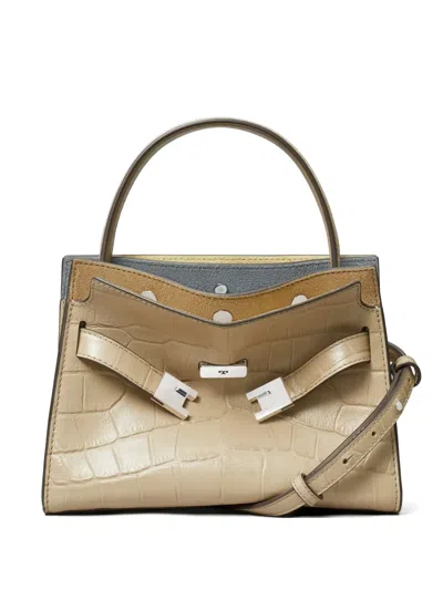 Tory Burch Petite Radziwill Crocodile-embossed Tote Bag In Neutral