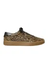 Tory Burch Phoenix Leopard Print Calf Hair Sneakers In Multi