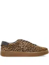 Tory Burch Phoenix Leopard Print Calf Hair Sneakers In Animal Print