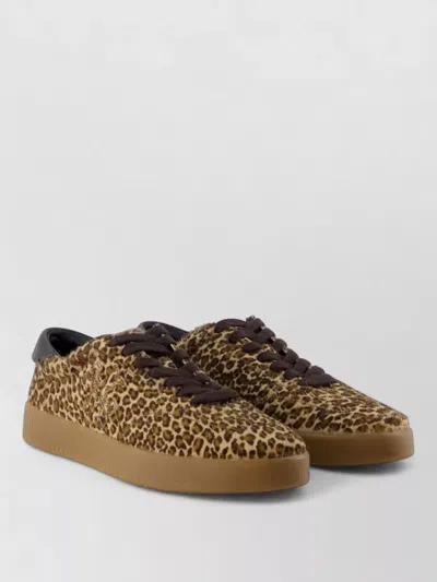 Tory Burch Phoenix Sneakers Leopard Print Leather Pony In Multi