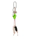 Tory Burch Pick And Mix Skull-charm Keychain In Metallic
