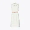 Tory Burch Pick Stitch Golf Dress In Neutral