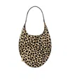 Tory Burch Pierced Calf Hair Handbag In Black