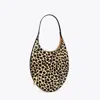 Tory Burch Pierced Calf Hair Handbag In Multi