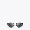 Tory Burch Pierced Cat-eye Sunglasses In Black